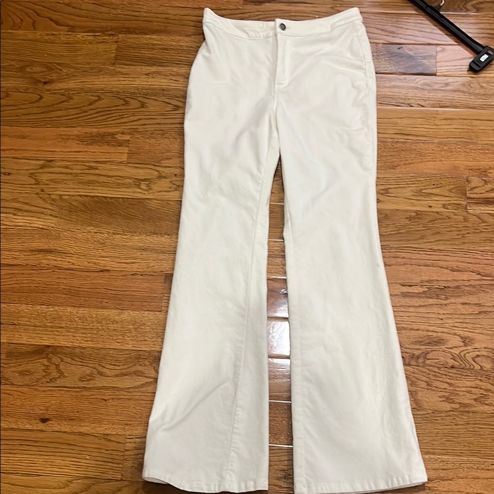 True Craft White corduroy Flare Leg Jeans